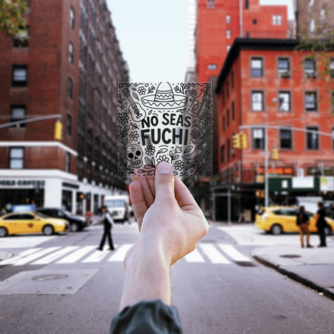No_Seas_Fuchi_Sticker_ClearSquareSticker_Hand_Mockup.png