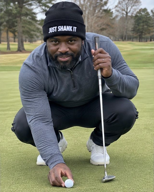 Just Shank It - Fun Beanie in a golf lifestyle photo 5