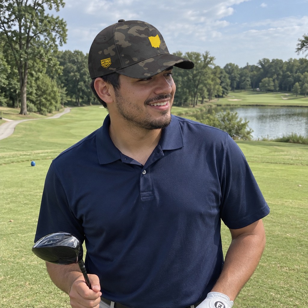 A golfer wearing Ohio - MVP on the course