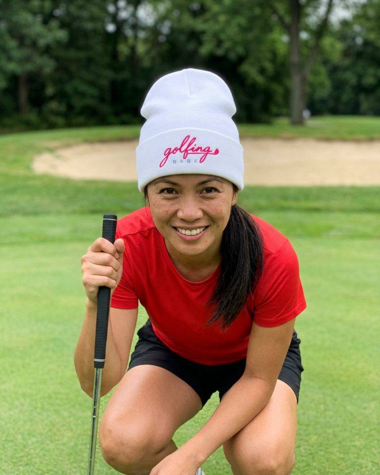 Golfing Babe - Beanie in a golf lifestyle photo 4