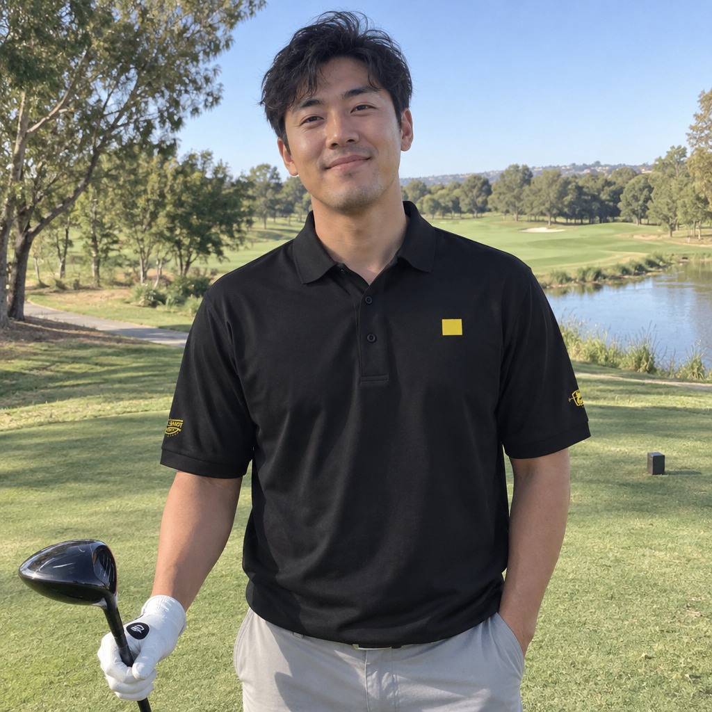 A golfer wearing Wyoming - MVP Polo on the course