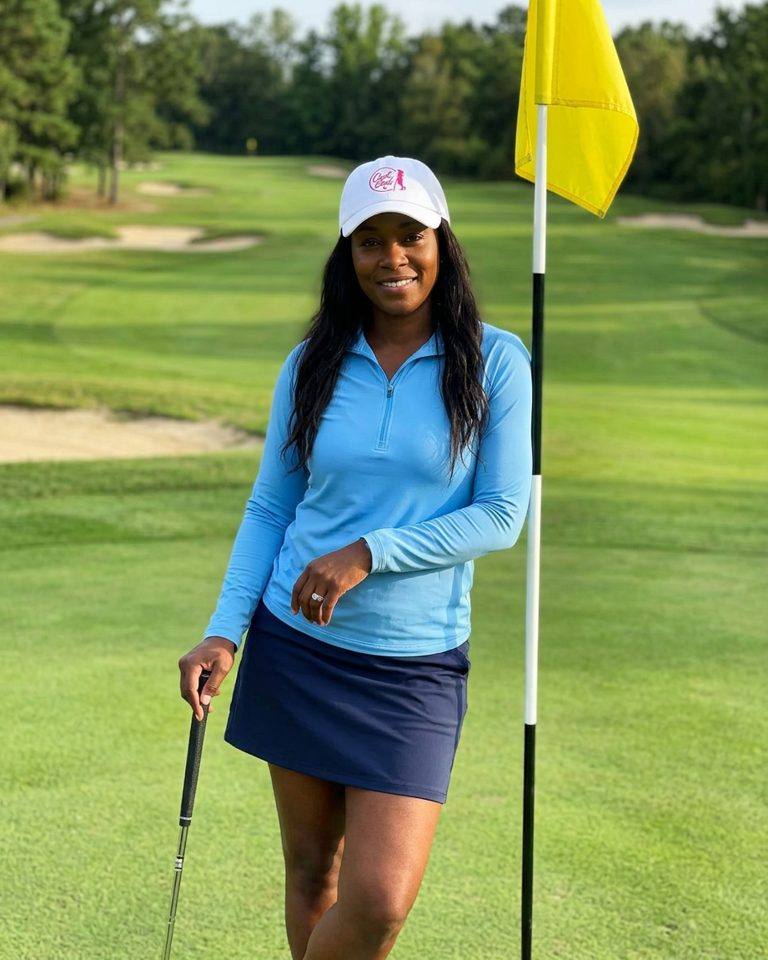 Cart Girl Half Circle Logo - Hat in a golf lifestyle photo 2