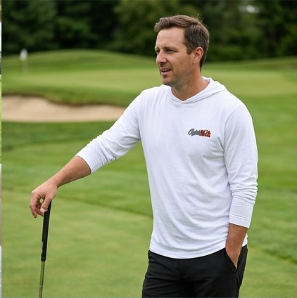 Captain Hook | Hooded Long Sleeve Tee Sweater in a golf lifestyle photo 3