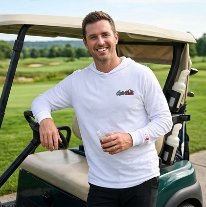 Captain Hook | Hooded Long Sleeve Tee Sweater in a golf lifestyle photo 5