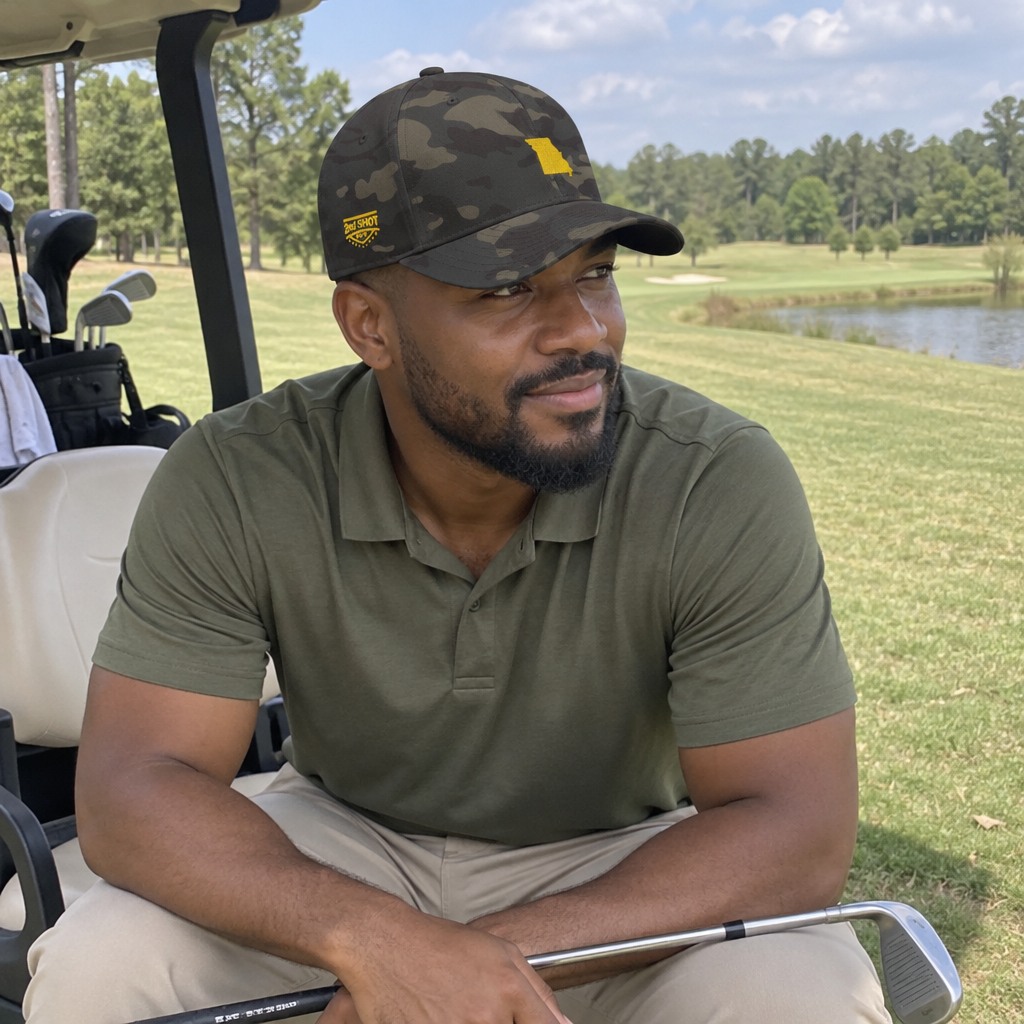 A golfer wearing Missouri - MVP on the course