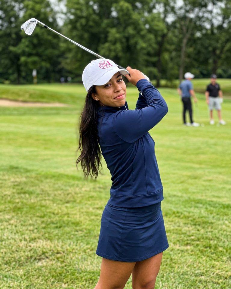 Cart Girl Half Circle Logo - Hat in a golf lifestyle photo 4