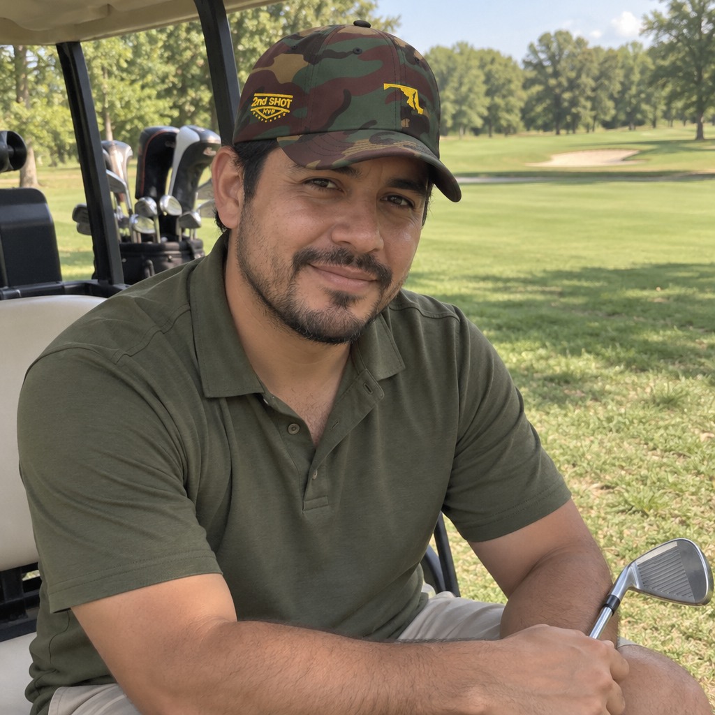 A golfer wearing Maryland - MVP [open back] on the course