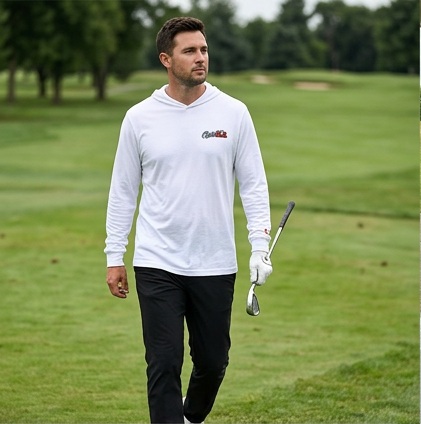 Captain Hook | Hooded Long Sleeve Tee Sweater in a golf lifestyle photo 1