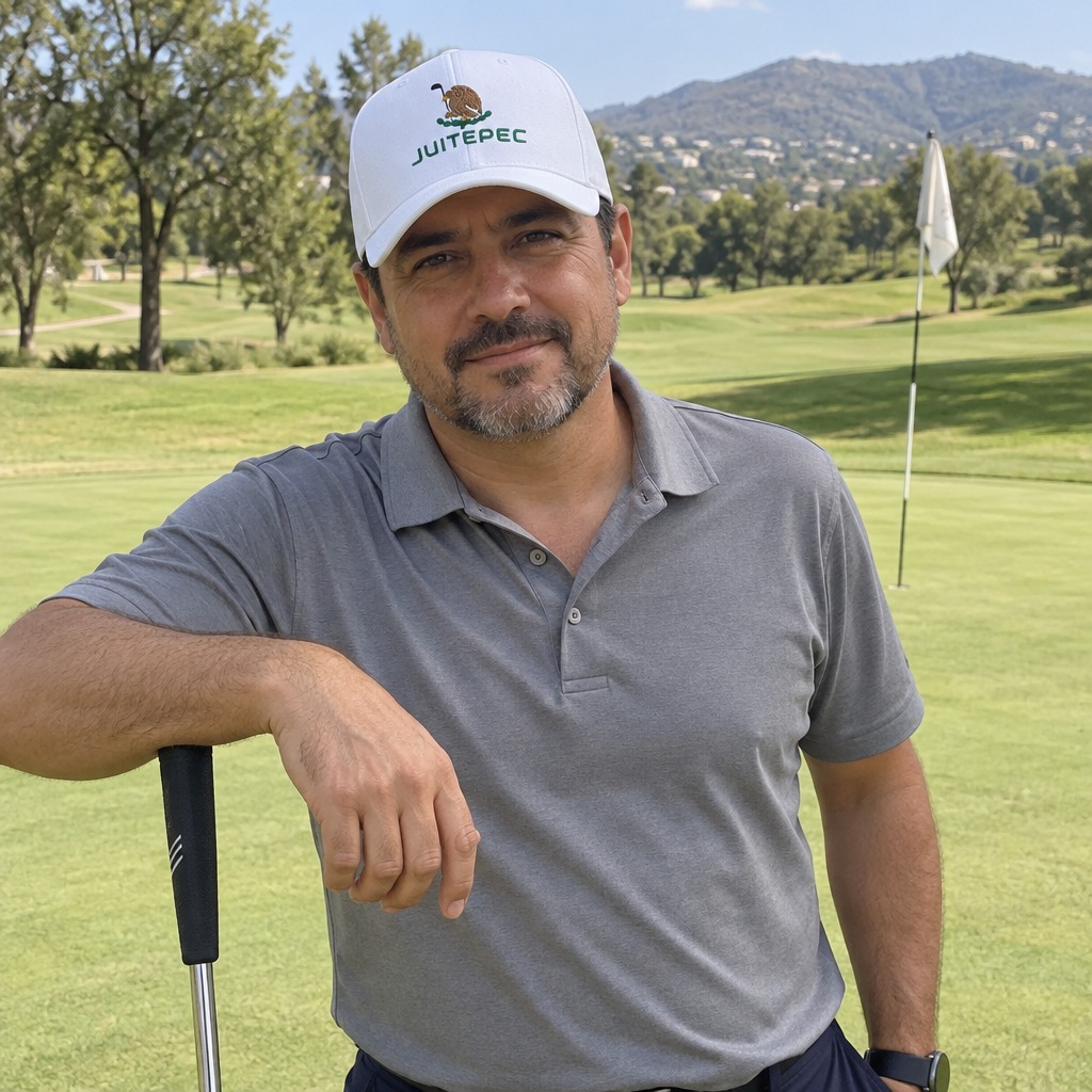 A golfer wearing Juitepec on the course