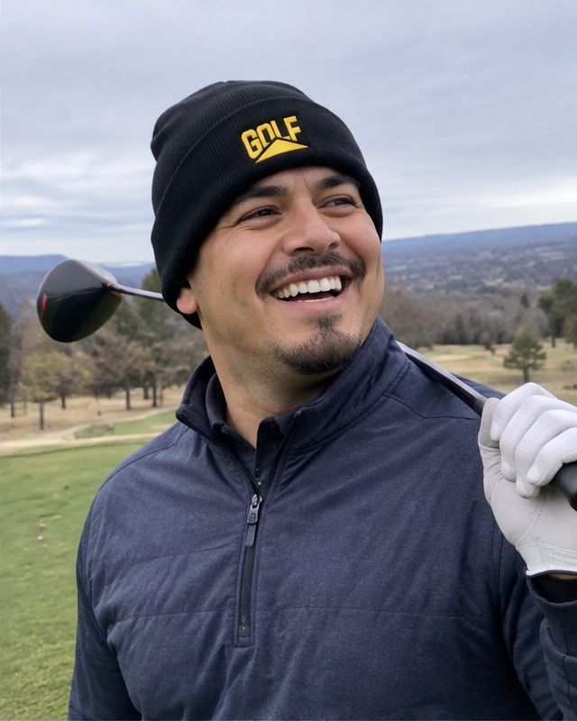 Golf Pyramid - Fun Beanie in a golf lifestyle photo 3