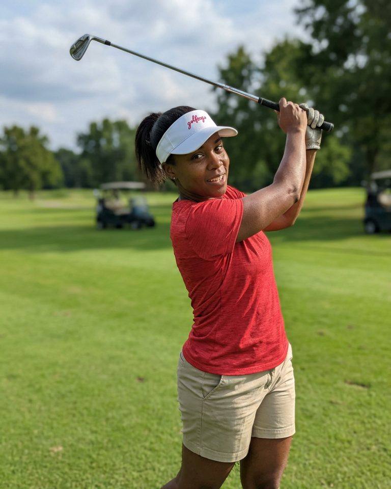 Golfing Logo - Visor in a golf lifestyle photo 3