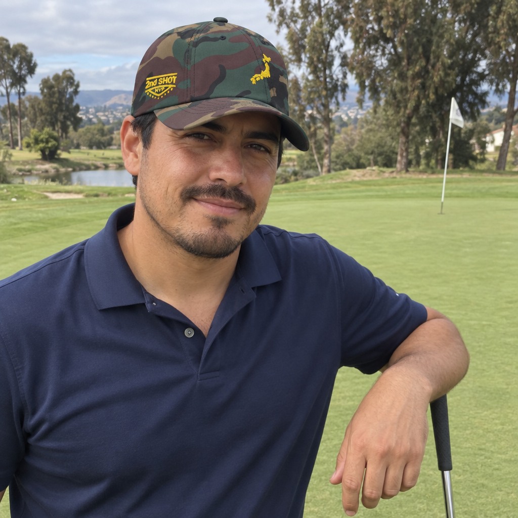 A golfer wearing Japan MVP [open back] on the course