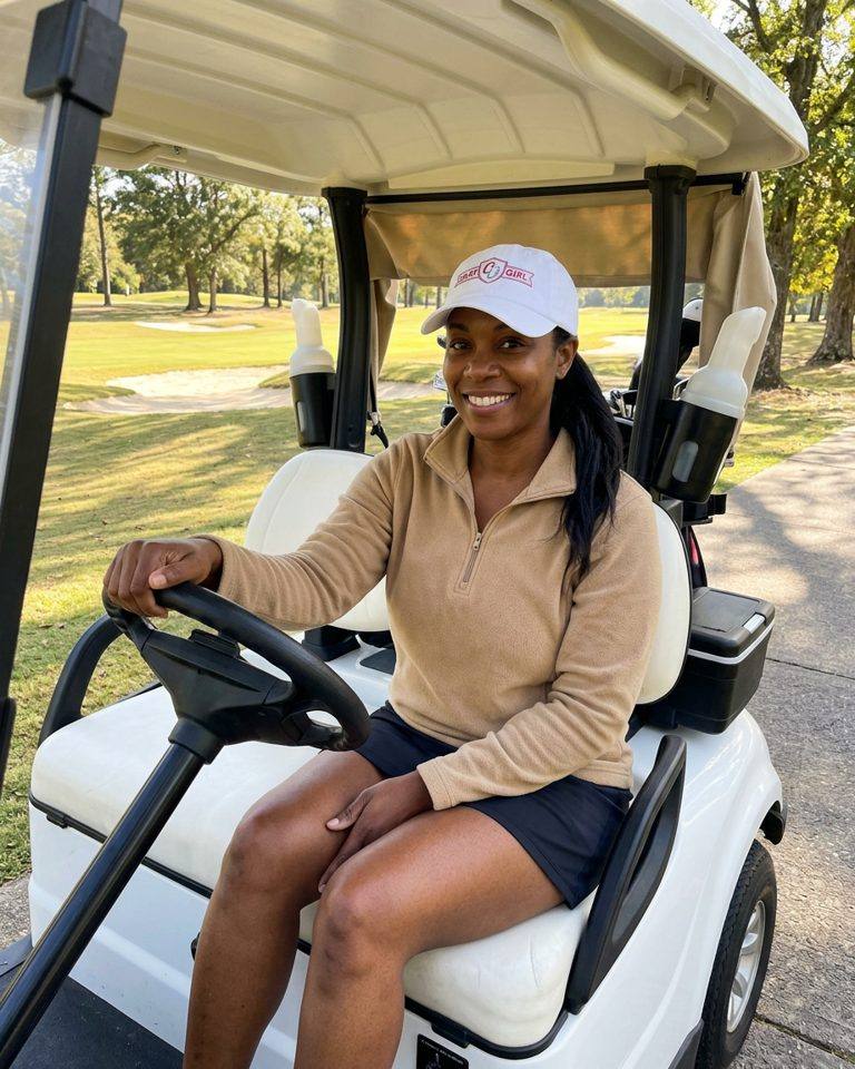 Cart Girl Badge Logo - Hat in a golf lifestyle photo 3