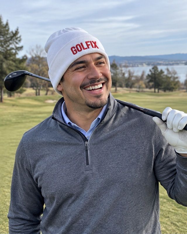 Golfix - Fun Beanie in a golf lifestyle photo 3