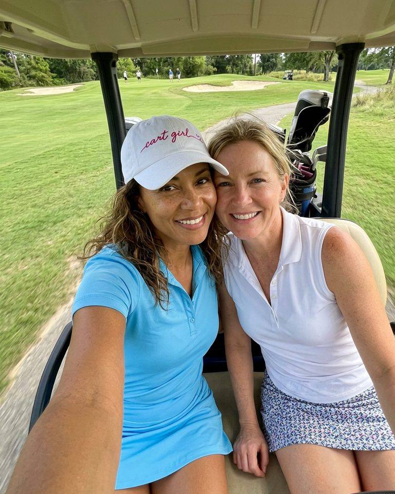 Cart Girl Cursive Logo - Hat in a golf lifestyle photo 4