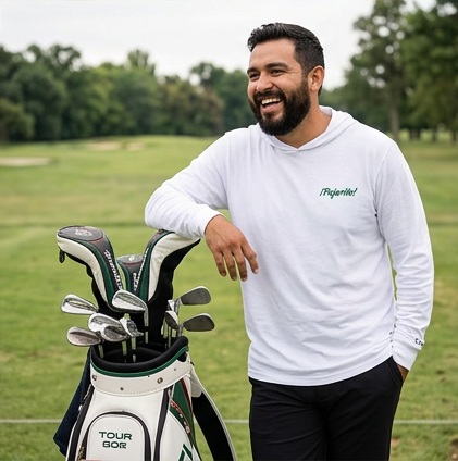 Pajarito | Hooded Long Sleeve Tee Sweater in a golf lifestyle photo 5