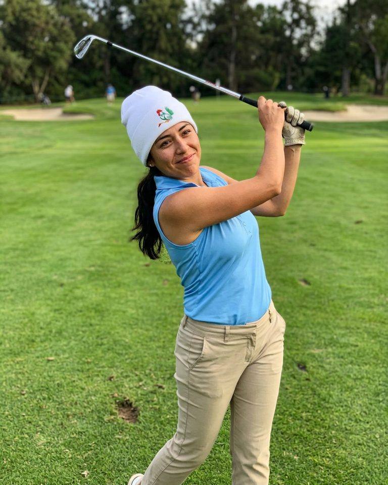 Rooster Flag - Fun Beanie in a golf lifestyle photo 5