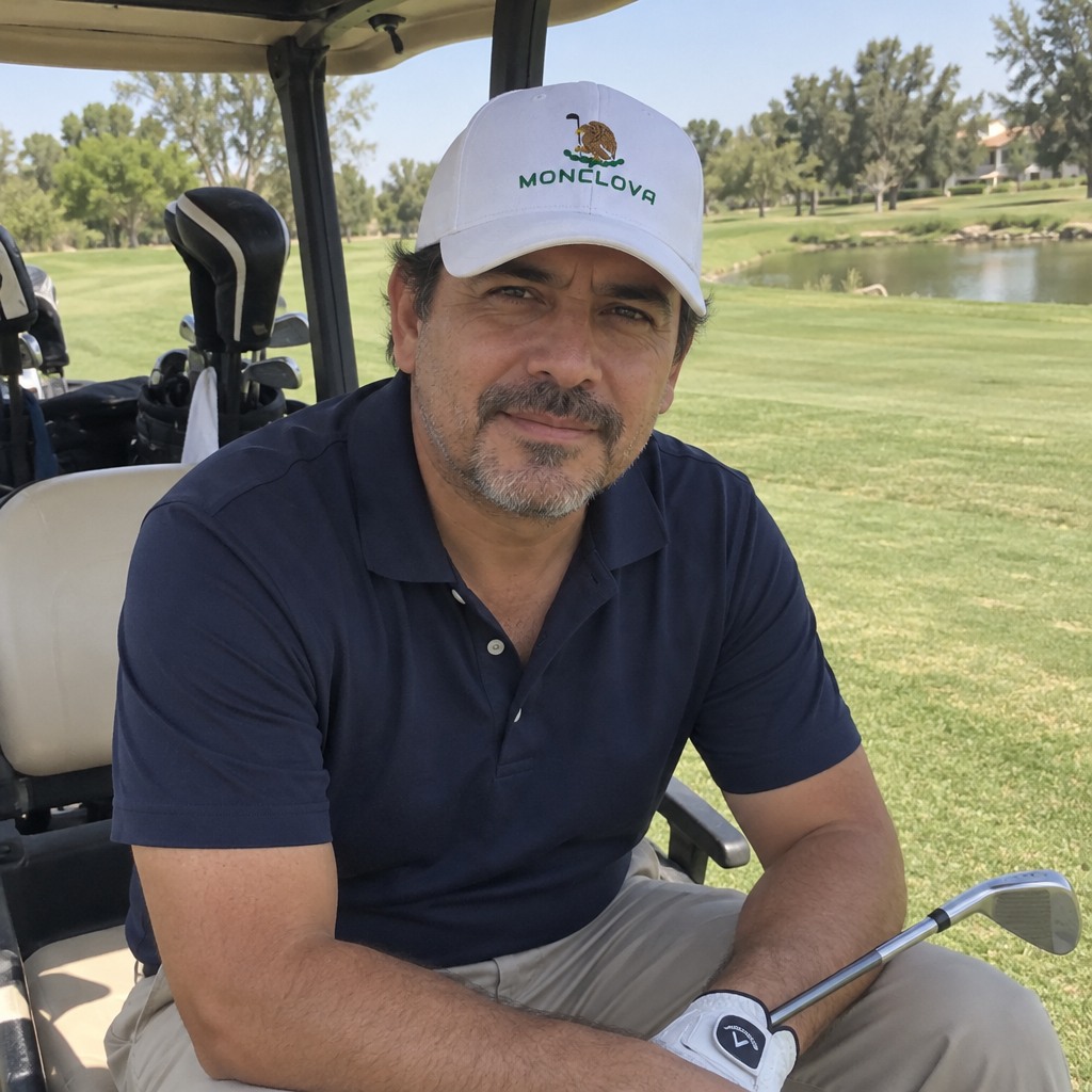 A golfer wearing Monclova on the course