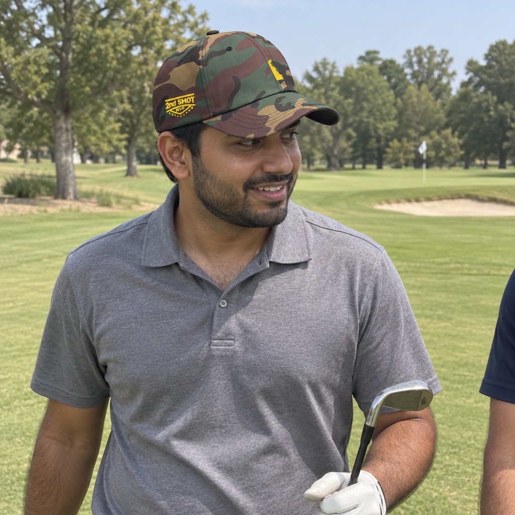 A golfer wearing Delaware - MVP [open back] on the course