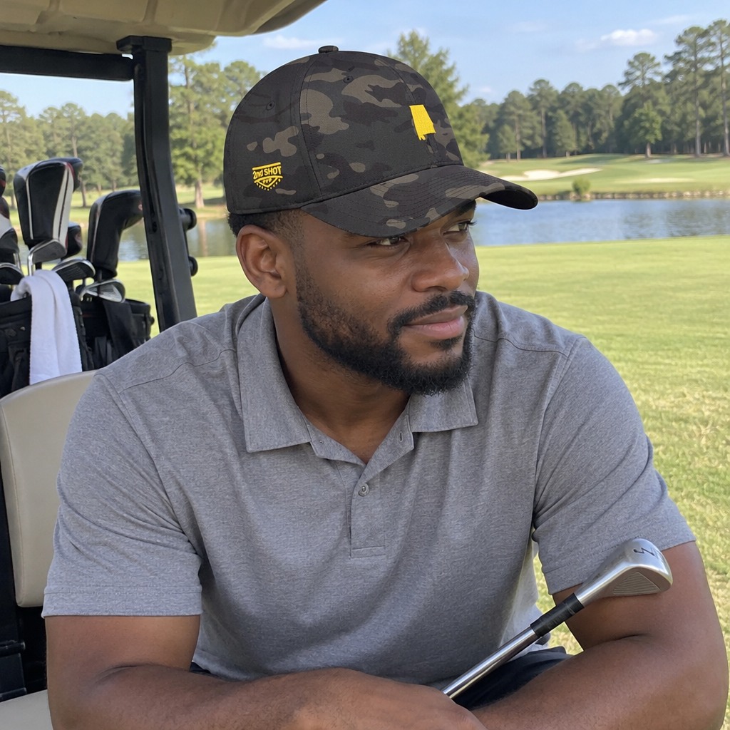 A golfer wearing Alabama - MVP on the course