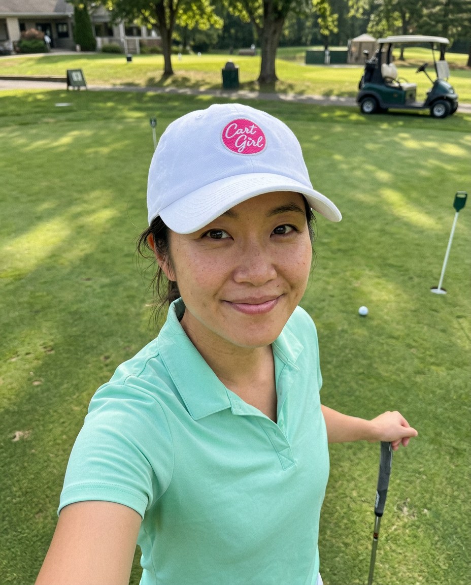 Cart Girl Circle Logo - Hat in a golf lifestyle photo 3