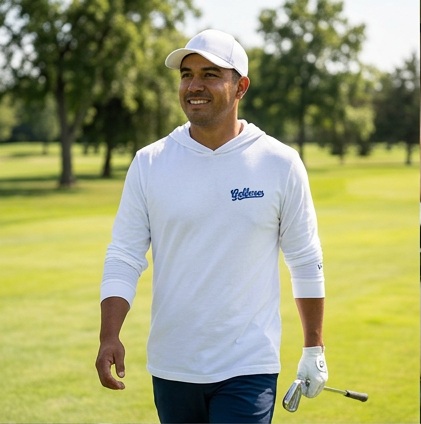 Golferos | Hooded Long Sleeve Tee Sweater in a golf lifestyle photo 1