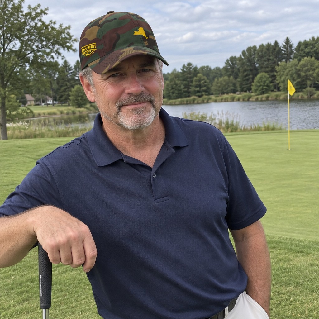 A golfer wearing New York - MVP [open back] on the course