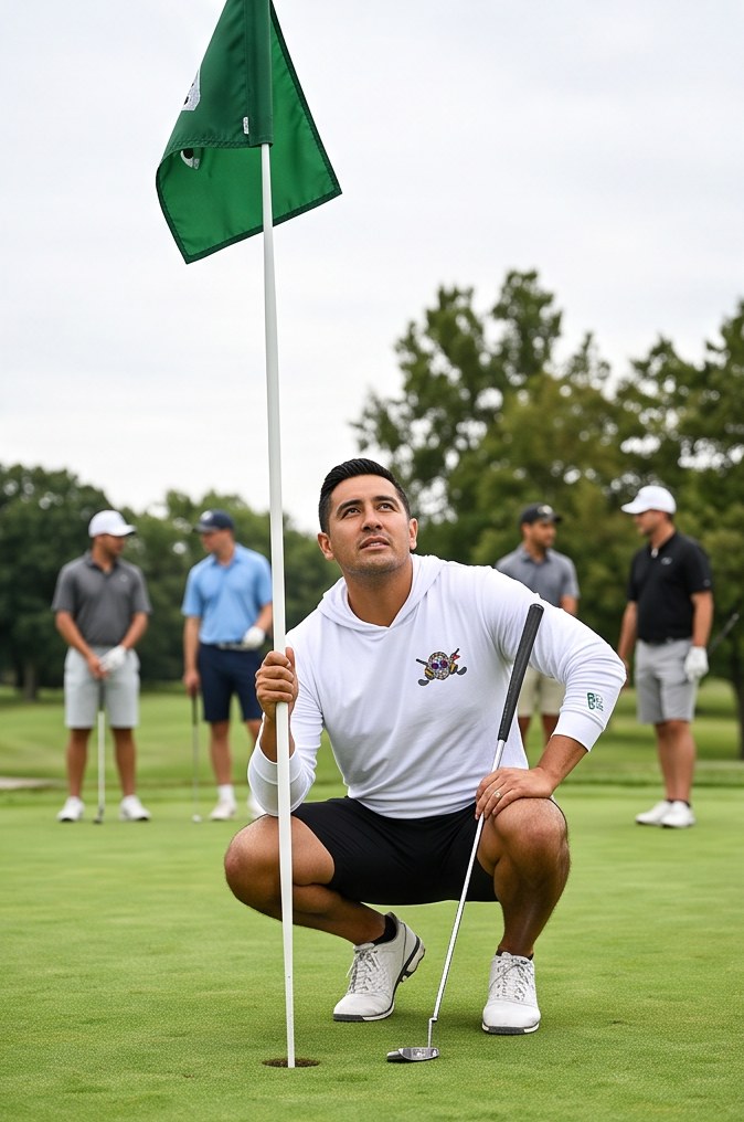 Dia De Los Golferos | Hooded Long Sleeve Tee Sweater in a golf lifestyle photo 5