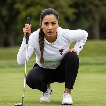 Mexican Eagle Iron Shot | Hooded Long Sleeve Tee Sweater in a golf lifestyle photo 4