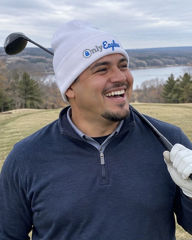 Only Eagles - Fun Beanie in a golf lifestyle photo 3