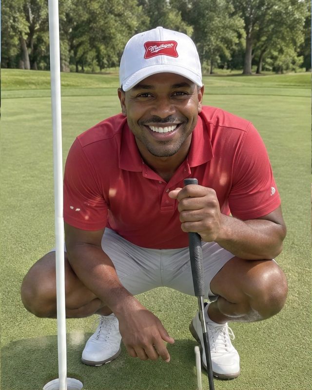 Mulligan in a golf lifestyle photo 2