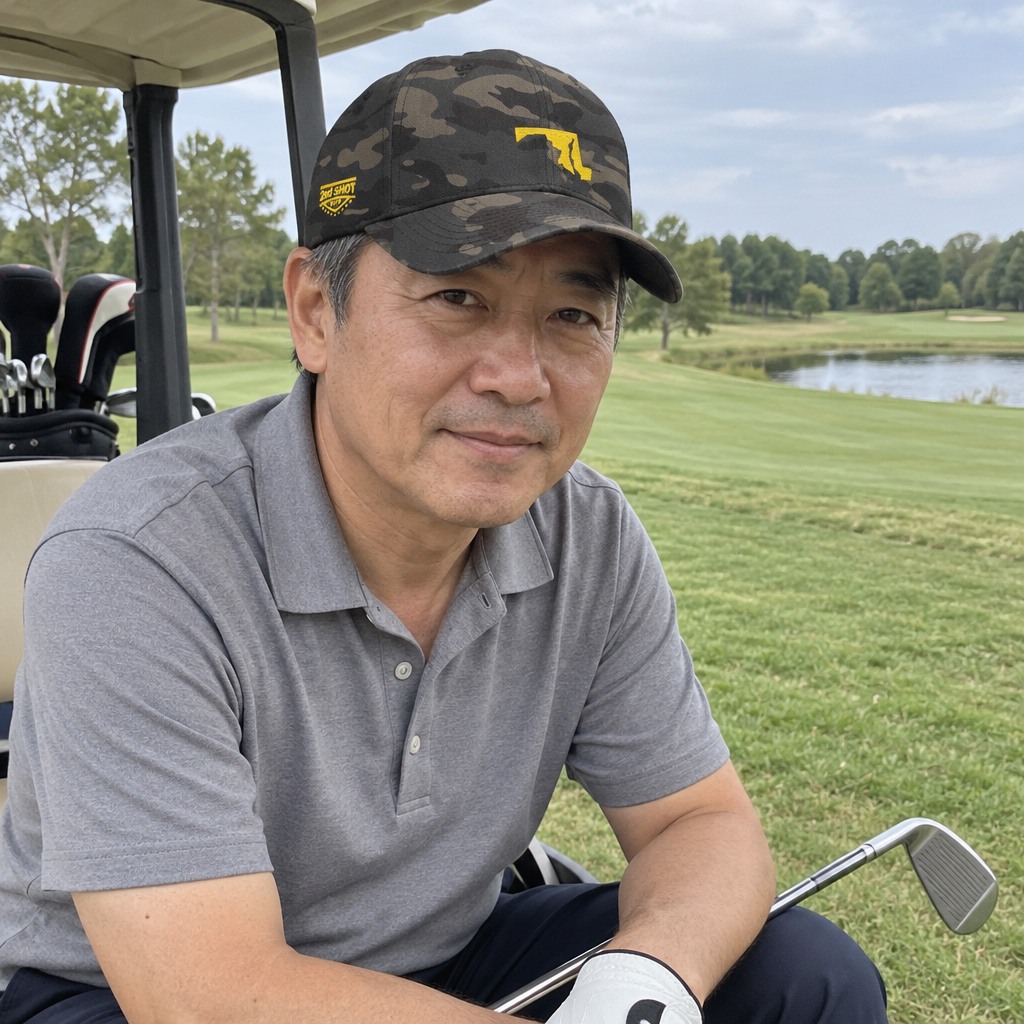 A golfer wearing Maryland - MVP on the course