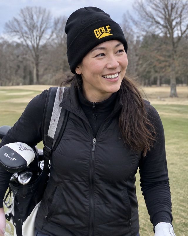 Golf Pyramid - Fun Beanie in a golf lifestyle photo 4