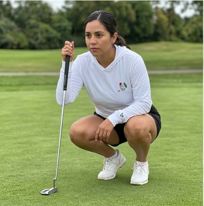 Rooster Flag | Hooded Long Sleeve Tee Sweater in a golf lifestyle photo 4