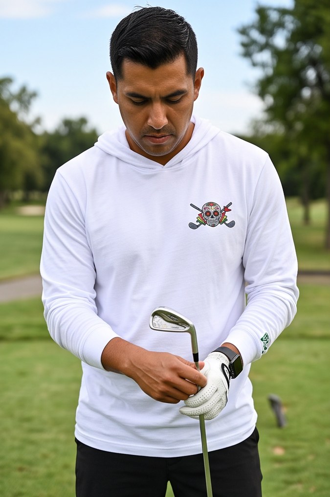Dia De Los Golferos | Hooded Long Sleeve Tee Sweater in a golf lifestyle photo 1
