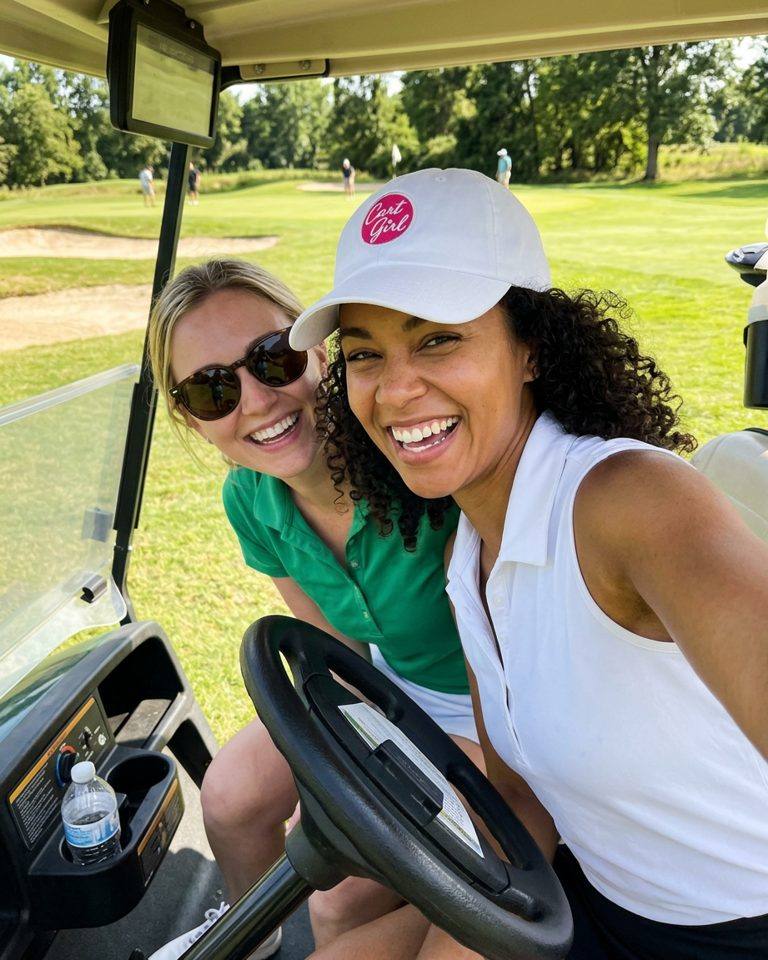 Cart Girl Circle Logo - Hat in a golf lifestyle photo 4