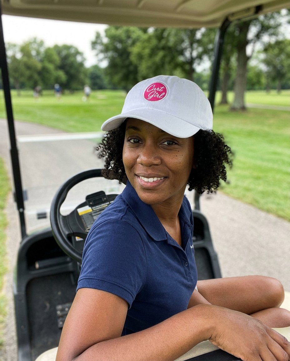 Cart Girl Circle Logo - Hat in a golf lifestyle photo 2
