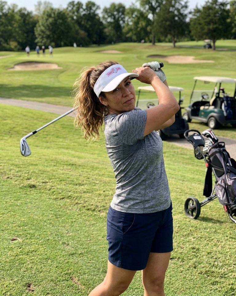 Cart Girl Badge - Visor in a golf lifestyle photo 4
