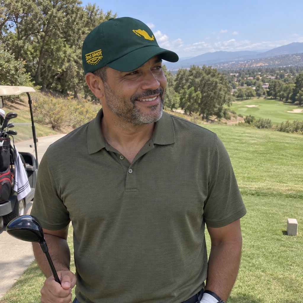 A golfer wearing Mexico - Country - [open back] on the course