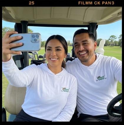 Chingon on the Gren | Hooded Long Sleeve Tee Sweater in a golf lifestyle photo 2