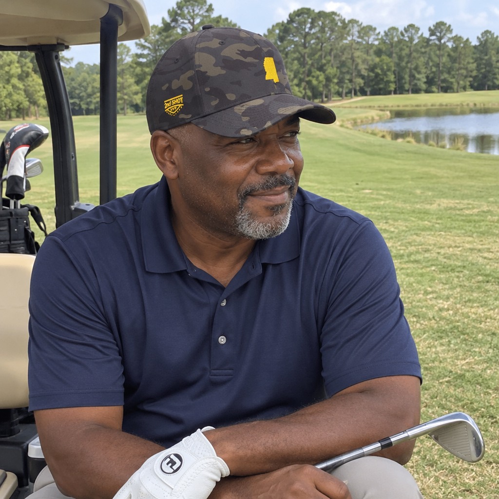 A golfer wearing Mississippi - MVP on the course