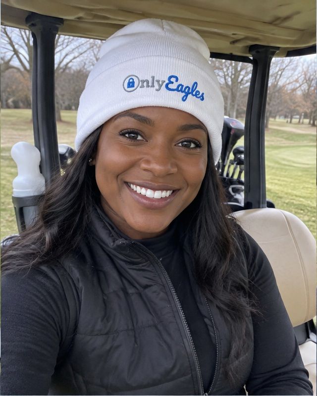 Only Eagles - Fun Beanie in a golf lifestyle photo 2