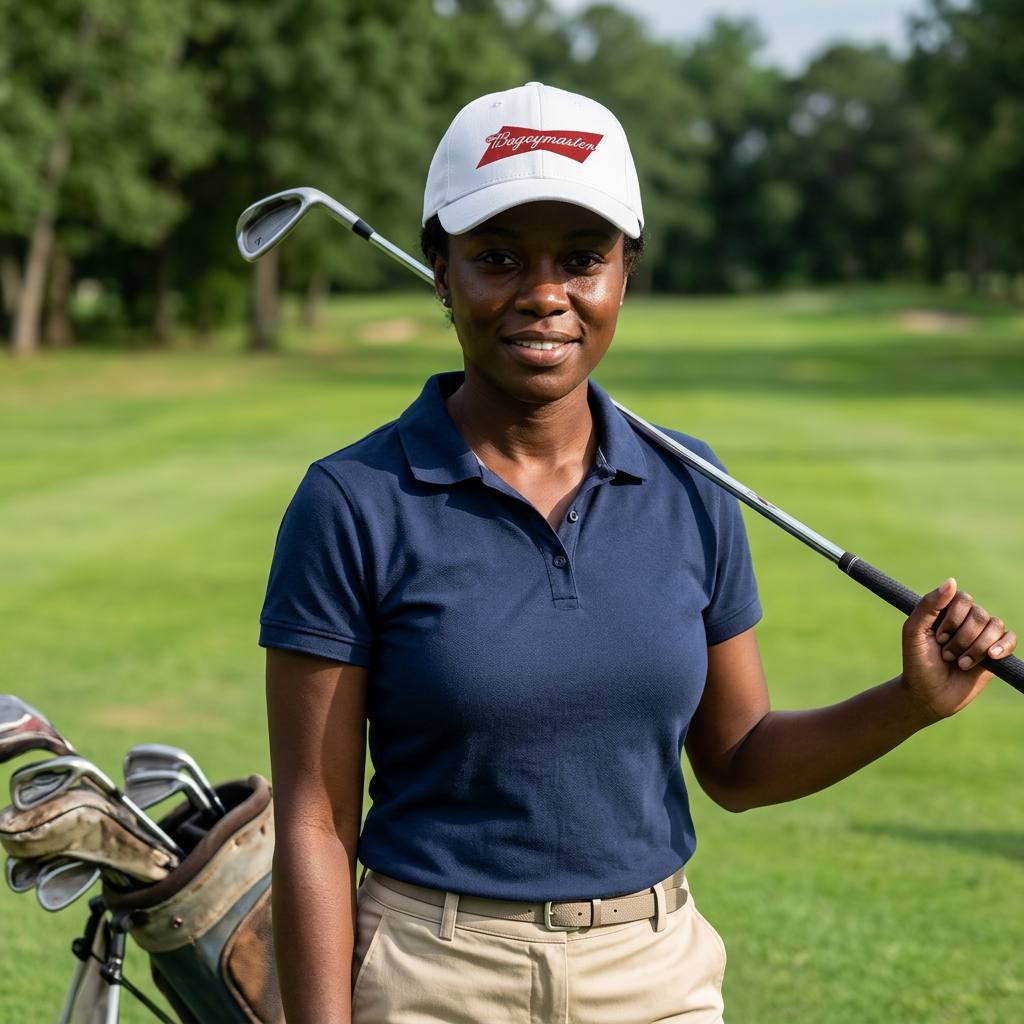 A golfer wearing Bogeymaster on the course