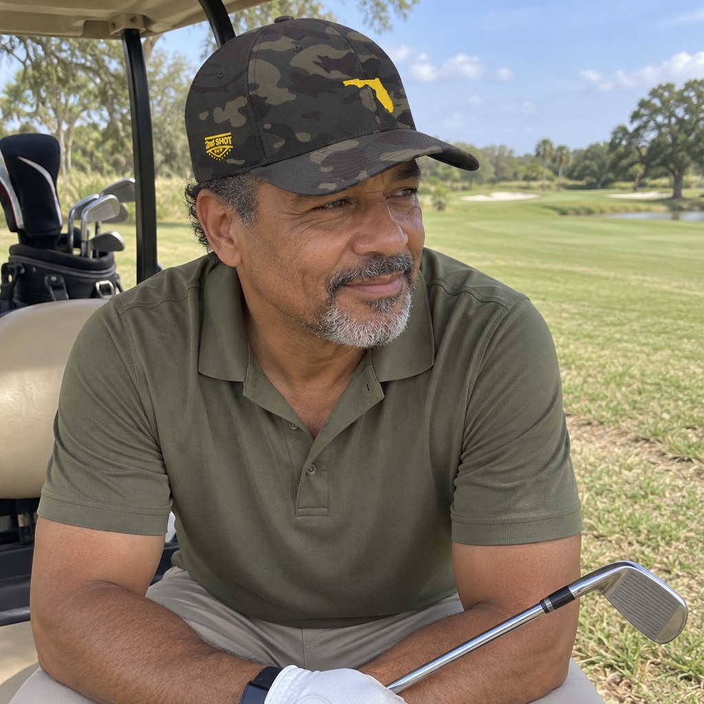 A golfer wearing Florida - MVP on the course