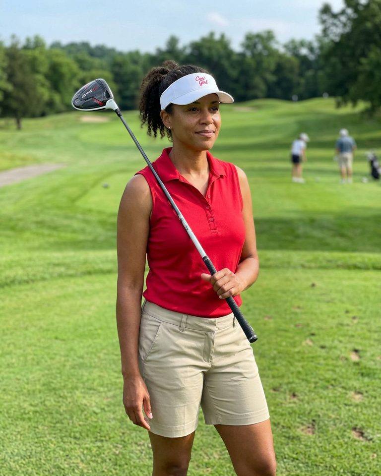 Cart Girl Word Logo  - Visor in a golf lifestyle photo 1