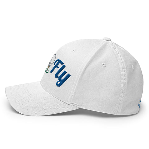 Let It Fly - Blue - Fun MVP - WhiteFun Hat [FlexFit]Fly - Blue - Fun MVP - White