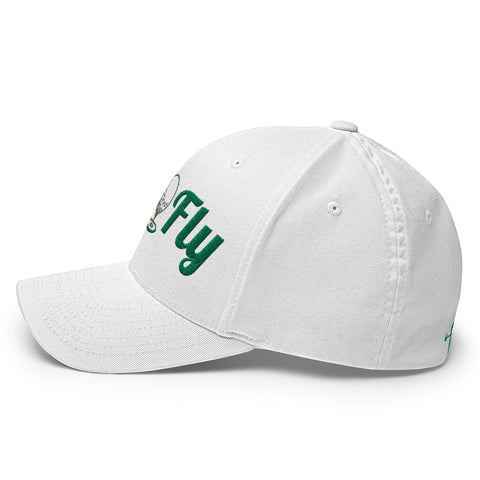 Let It Fly - Green - Fun MVP - WhiteFun Hat [FlexFit]Fly - Green - Fun MVP - White