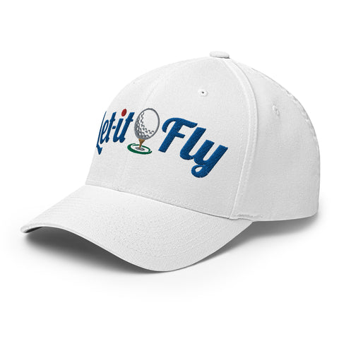 Let It Fly - Blue - Fun MVP - WhiteFun Hat [FlexFit]Fly - Blue - Fun MVP - White