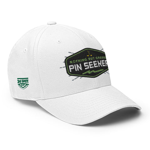 Nothing But Green Pin Seeker - Fun MVP - WhiteFun Hat [FlexFit]Green Pin Seeker - Fun MVP - White