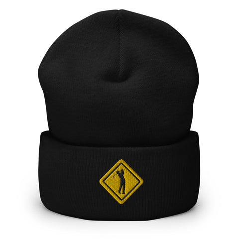 Golf Yield Sign - Fun BeanieBeanieGolf Yield Sign - Fun Beanie